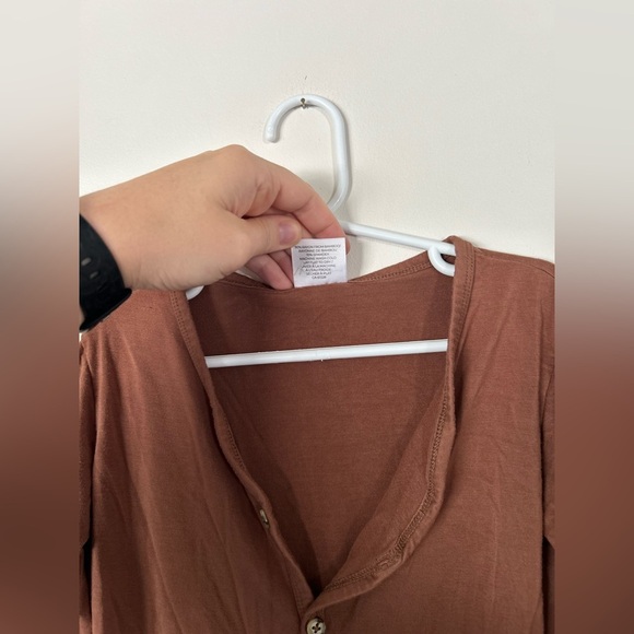 Jax & Lennon Brown Button-Up Bamboo Cardigan 5/6Y - Picture 3 of 7